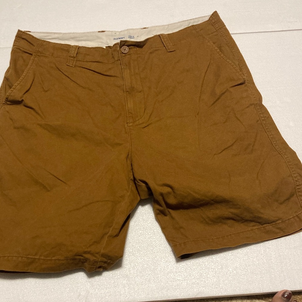 Old Navy Brown Flat Front Shorts Casual Comfort